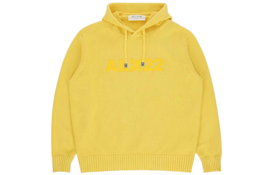 1017 ALYX 9SM FW22 Yellow Logo Hoodie Long Sleeve Pullover AA-M-KN-0127-Y-A02-YLW0001