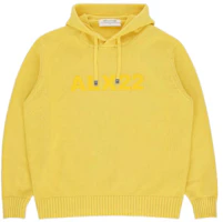 1017 ALYX 9SM FW22 Yellow Logo Hoodie Long Sleeve Pullover AA-M-KN-0127-Y-A02-YLW0001 1017 ALYX 9SM FW22 Yellow Logo Hoodie Long Sleeve Pullover AA-M-KN-0127-Y-A02-YLW0001