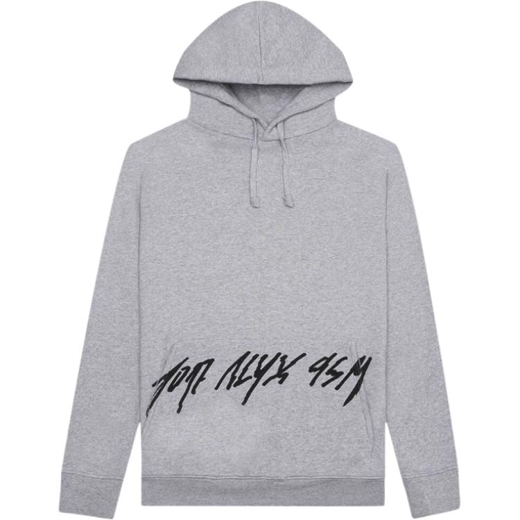 1017 ALYX 9SM Letter Logo Grey Hoodie AAUSW0133FA01GRY0001