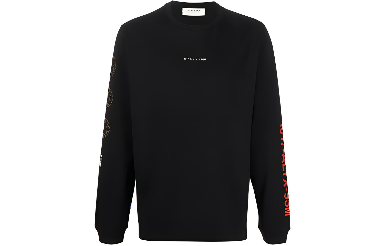 1017 ALYX 9SM Logo Embroidered Sweatshirt Black AA-M-TS-0201F-A01S21C-BLK-0001