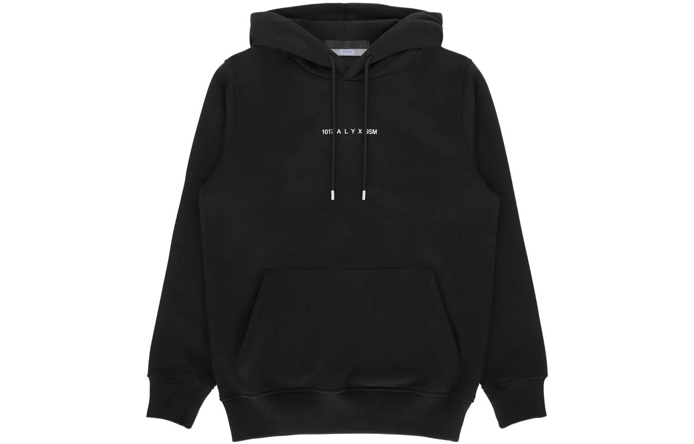 1017 ALYX 9SM Logo Print Drawstring Hoodie Black AV-W-SW-0009-F-A02-BLK0001