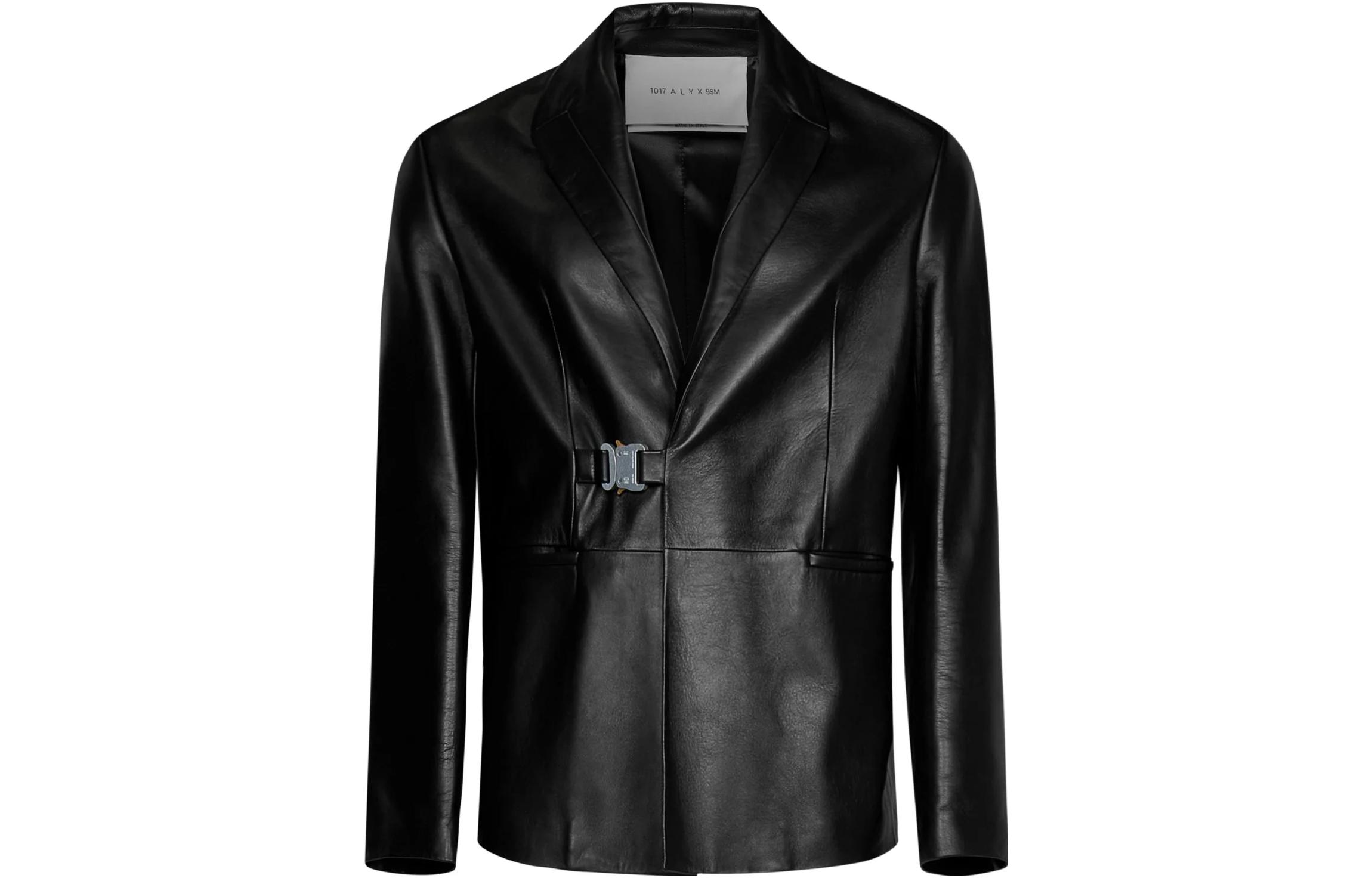 1017 ALYX 9SM Monochrome V-Neck Slim Fit Casual Jacket Men BLACK AA-M-OU-0434-L-E01-BLK0001