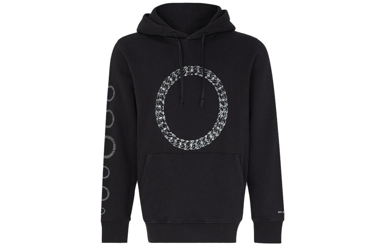1017 ALYX 9SM Pattern Print Hoodie Black Long Sleeve JVM1602312058185