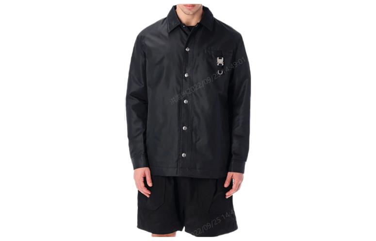 1017 ALYX 9SM Solid Black Coach Jacket for Men AA-U-OU-0192-F-A02-NBLK-0001