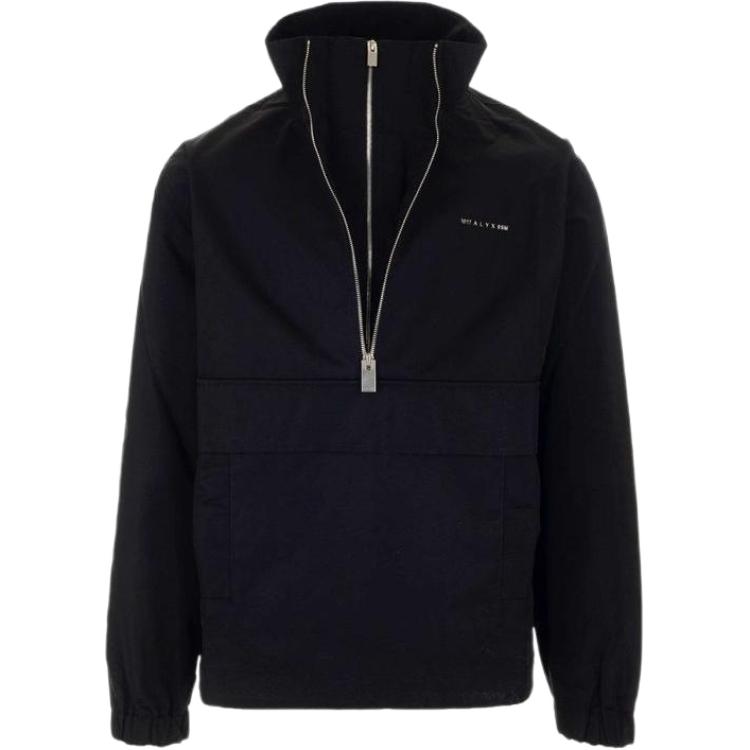 1017 ALYX 9SM Solid Black Half-Zip High Neck Jacket AA-M-OU-0223-F-A02-BLK0-001