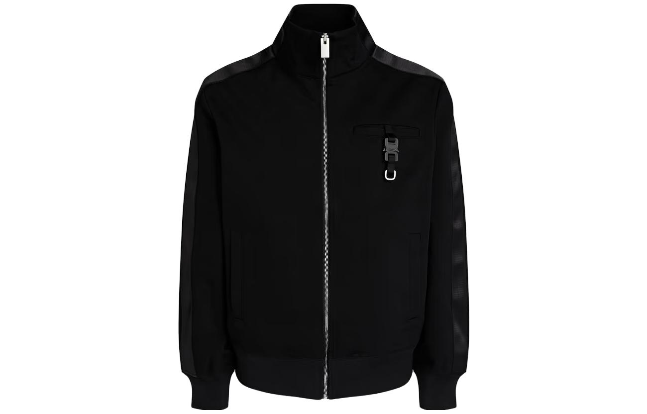 1017 ALYX 9SM Solid Zip-Up Mock Neck Oversized Jacket Black AA-M-SW-0059-F-A01-BLK0001
