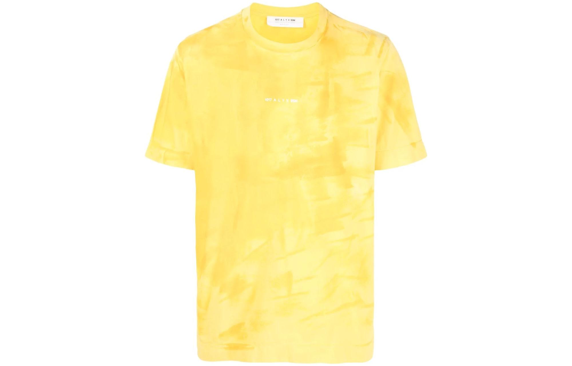 1017 ALYX 9SM SS22 Faded Logo Yellow Crewneck Tee AAMTS0265FA01