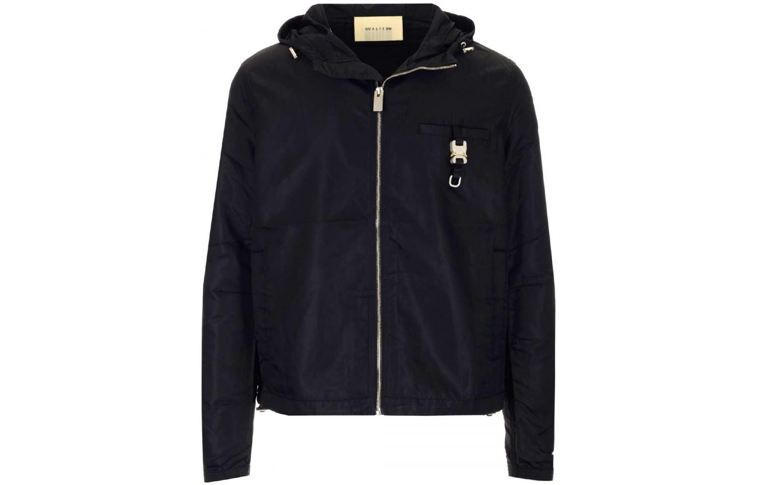 1017 ALYX 9SM SS22 Logo Printed Trench Coat Black AA-U-OU-0195-F-A02-NBLK-0001