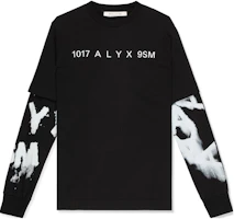 1017 ALYX 9SM SS23 Black Contrast Letter Long Sleeve Unisex Crewneck Sweatshirt AAUTS0351FA01-F22-0001 1017 ALYX 9SM SS23 Black Contrast Letter Long Sleeve Unisex Crewneck Sweatshirt AAUTS0351FA01-F22-0001