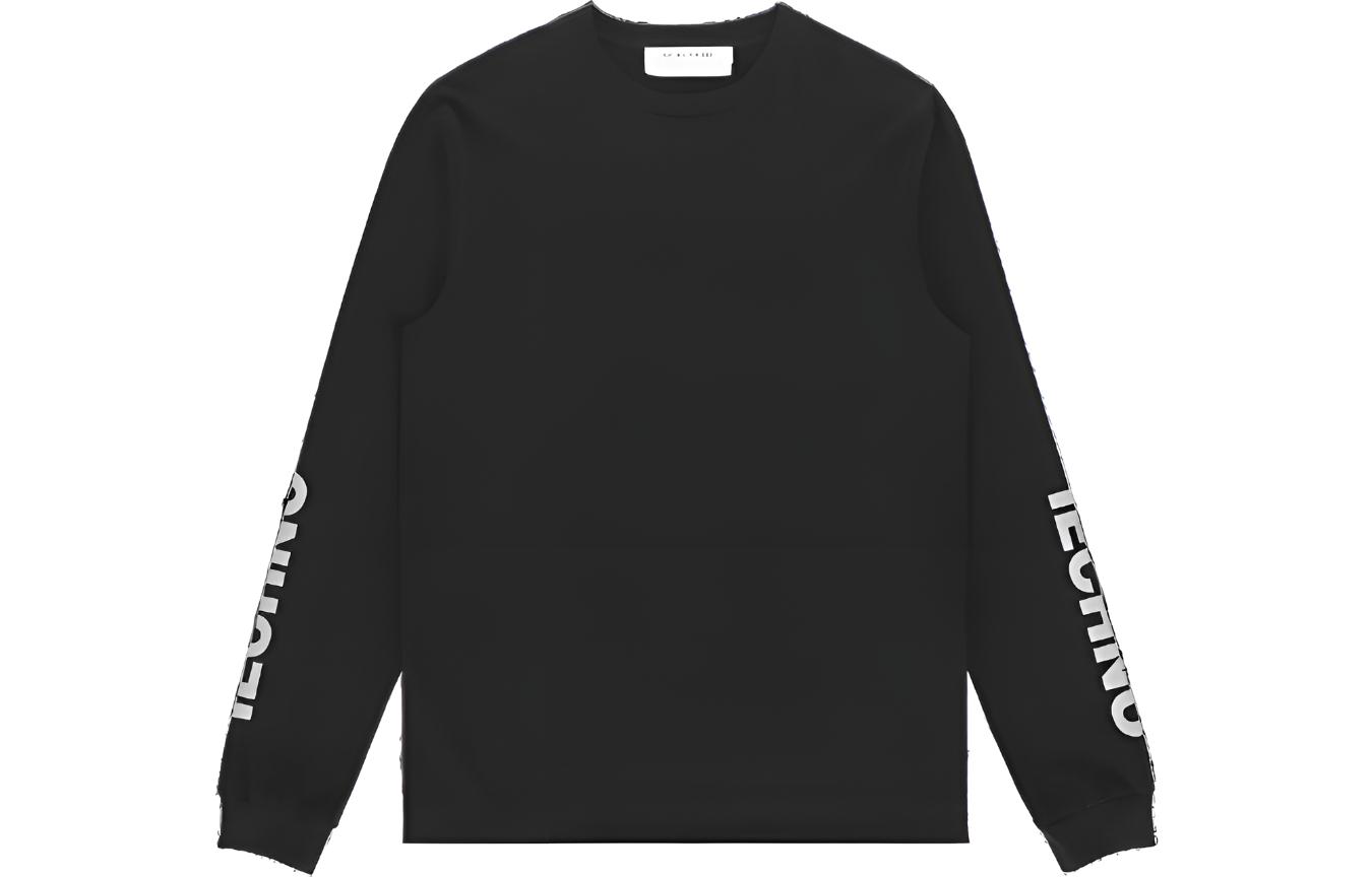 1017 ALYX 9SM SS23 Black Letter Print Pullover Long-Sleeve Sweatshirt AA-U-TS-0379-FA01-BLK0001
