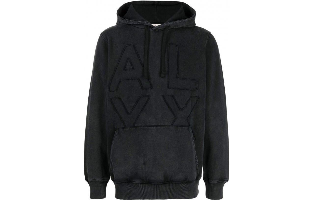 1017 ALYX 9SM SS23 Black Logo Print Drawstring Pullover. AA-U-SW-0175-F-A02-0001