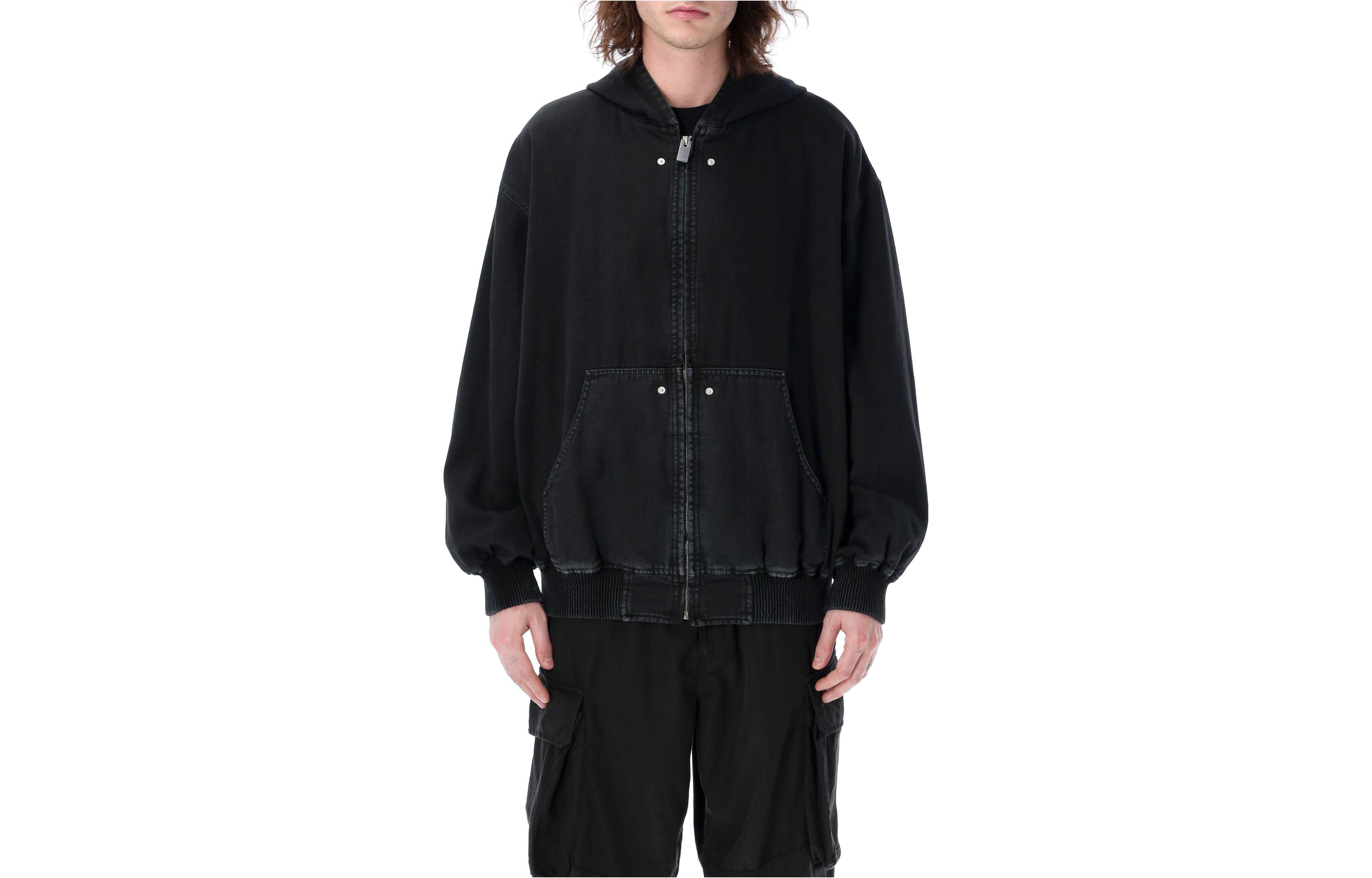 1017 ALYX 9SM SS23 Black Solid Hooded Split Jacket AA-M-OU-0360-F-A01-CBLK0003