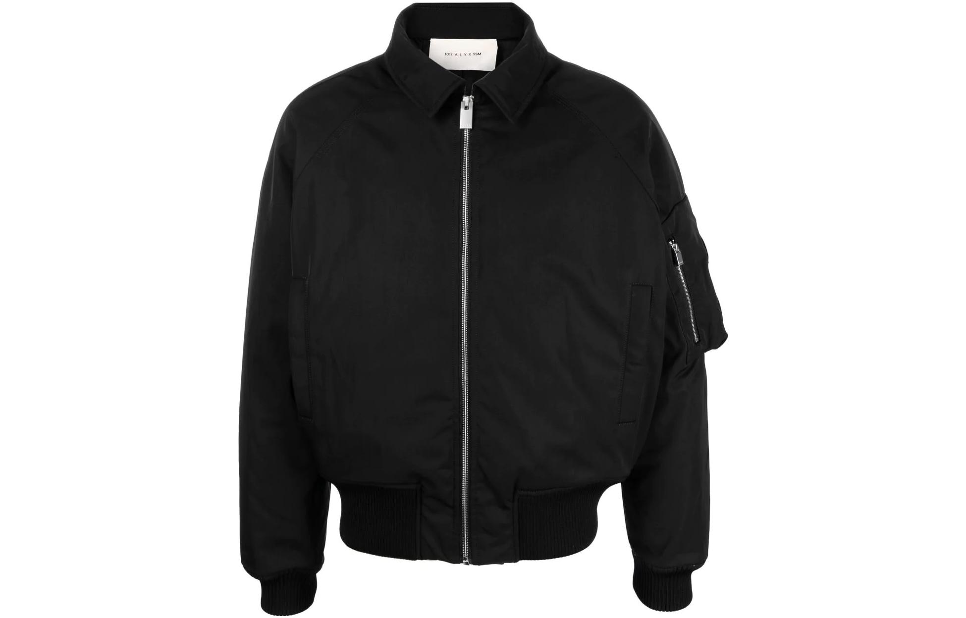 1017 ALYX 9SM SS23 Logo Print Black Bomber Jacket Unisex AA-U-OU-0205-F-A04-BLK