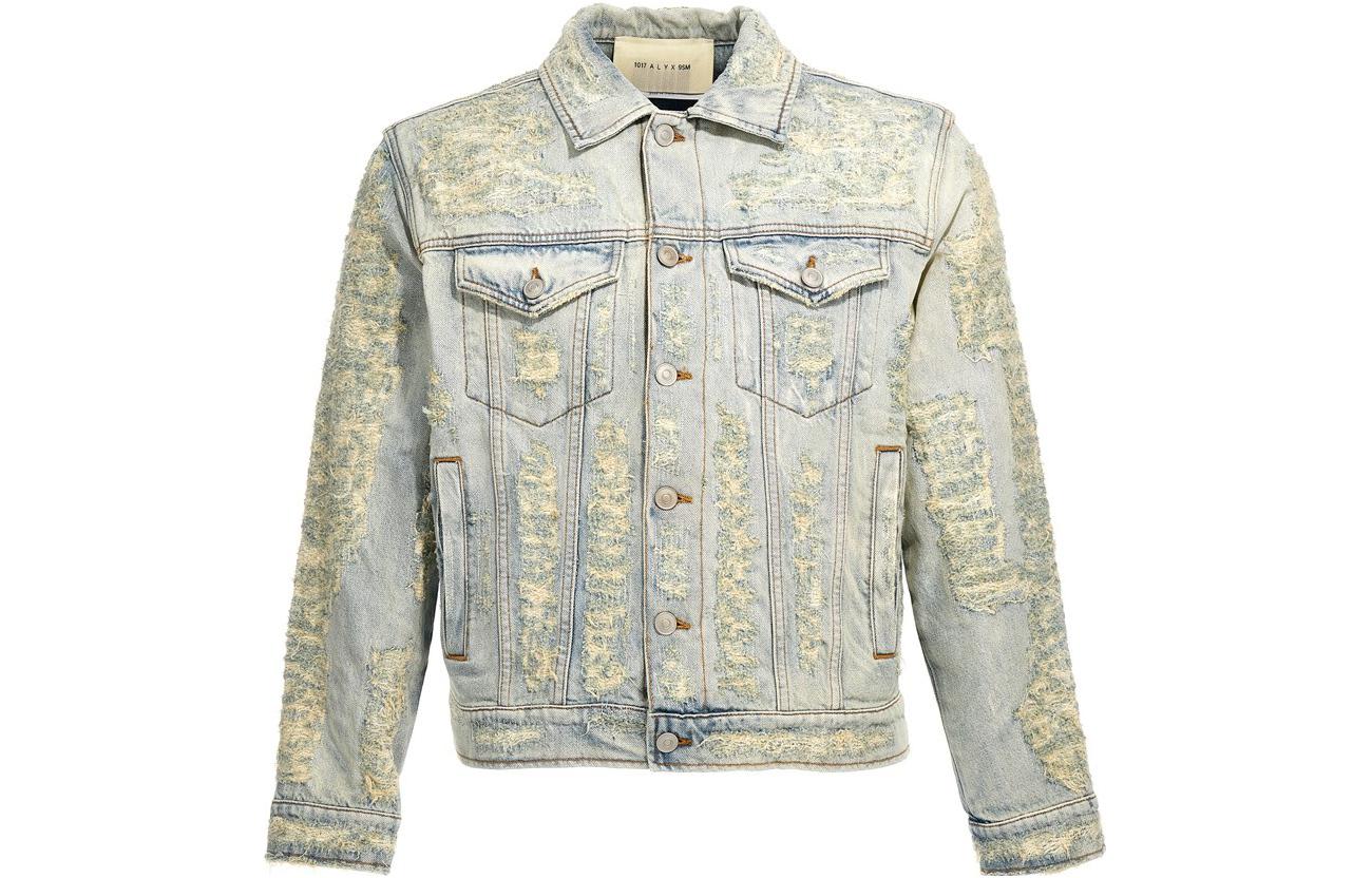 1017 ALYX 9SM Vintage Washed Button-Up Long Sleeve Jacket Men Light Blue AA-M-OU-0372-F-A01-BLU0015