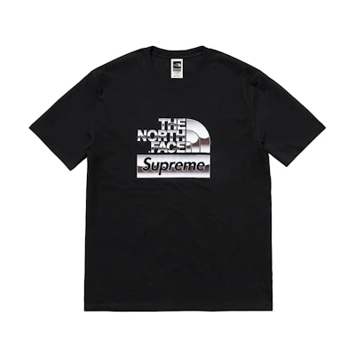 Supreme TNF Metallic Logo T-Shirt Black
