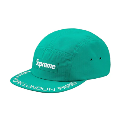 Supreme Visor Print Camp Cap Aqua