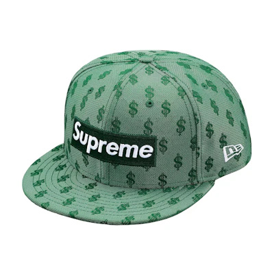 Supreme Monogram Box Logo New Era Cap Green