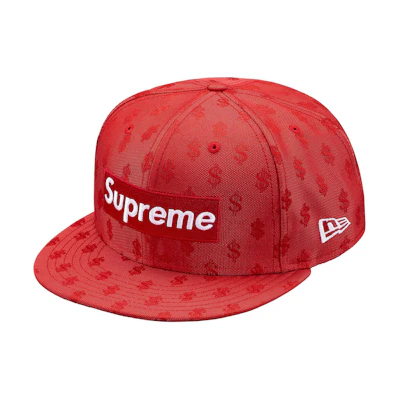 Supreme Monogram Box Logo New Era Cap Red