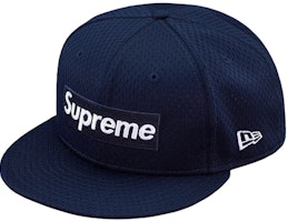 Supreme New Era Mesh Box Logo Cap Navy Supreme New Era Mesh Box Logo Cap Navy