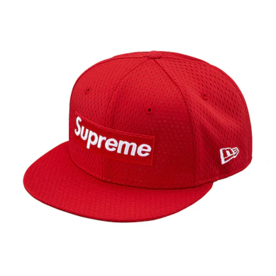 Supreme New Era Mesh Box Logo Cap Red
