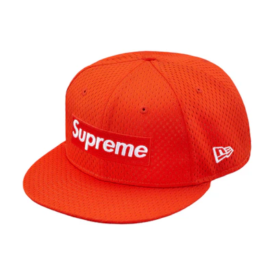 Supreme New Era Mesh Box Logo Cap Orange