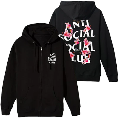 Anti Social Social Club Kkoch Hoodie Zip Hitam Buy Anti Social Social Club Kkoch Hoodie Zip Hitam