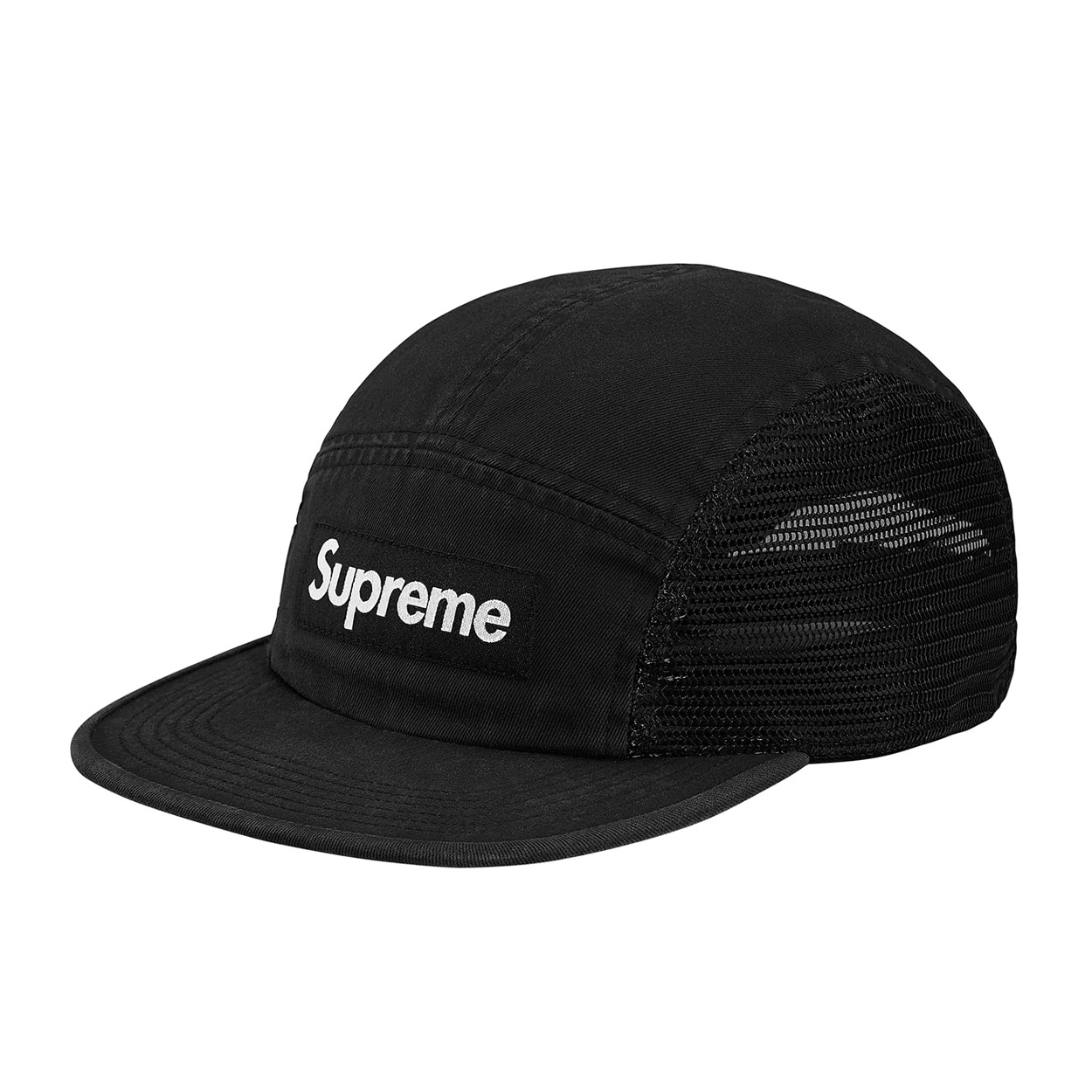 Supreme Mesh Side Camp Cap Black