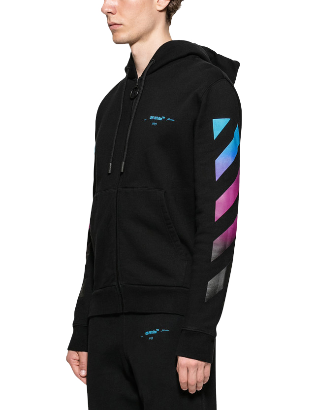 Off white outlet gradient zip hoodie