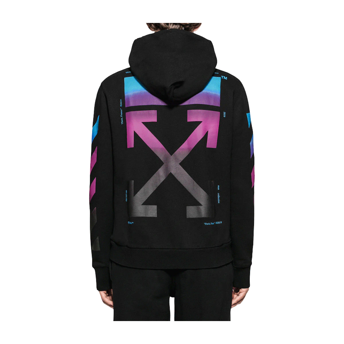Buy Off White Diagonal Gradient Zip Hoodie Black Novelship