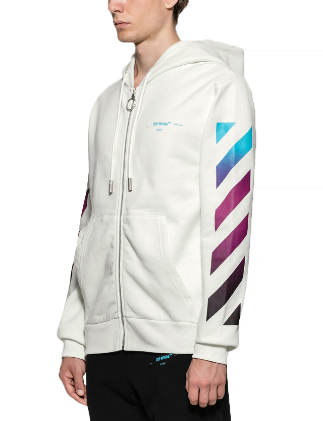 Off white diagonal outlet gradient hoodie