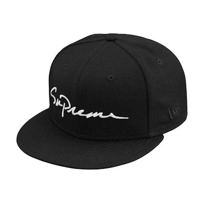 Supreme Classic Script New Era Cap Black