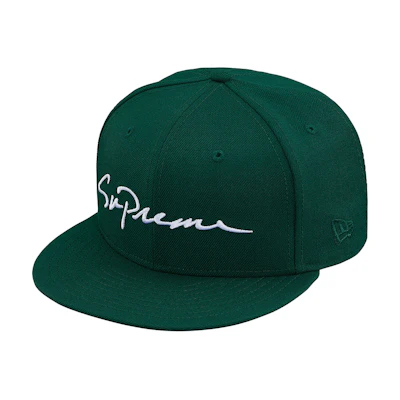 Supreme Classic Script New Era Cap Green