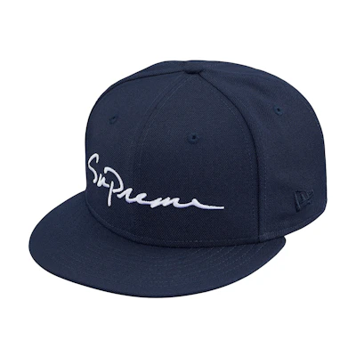 Supreme Classic Script New Era Cap Navy