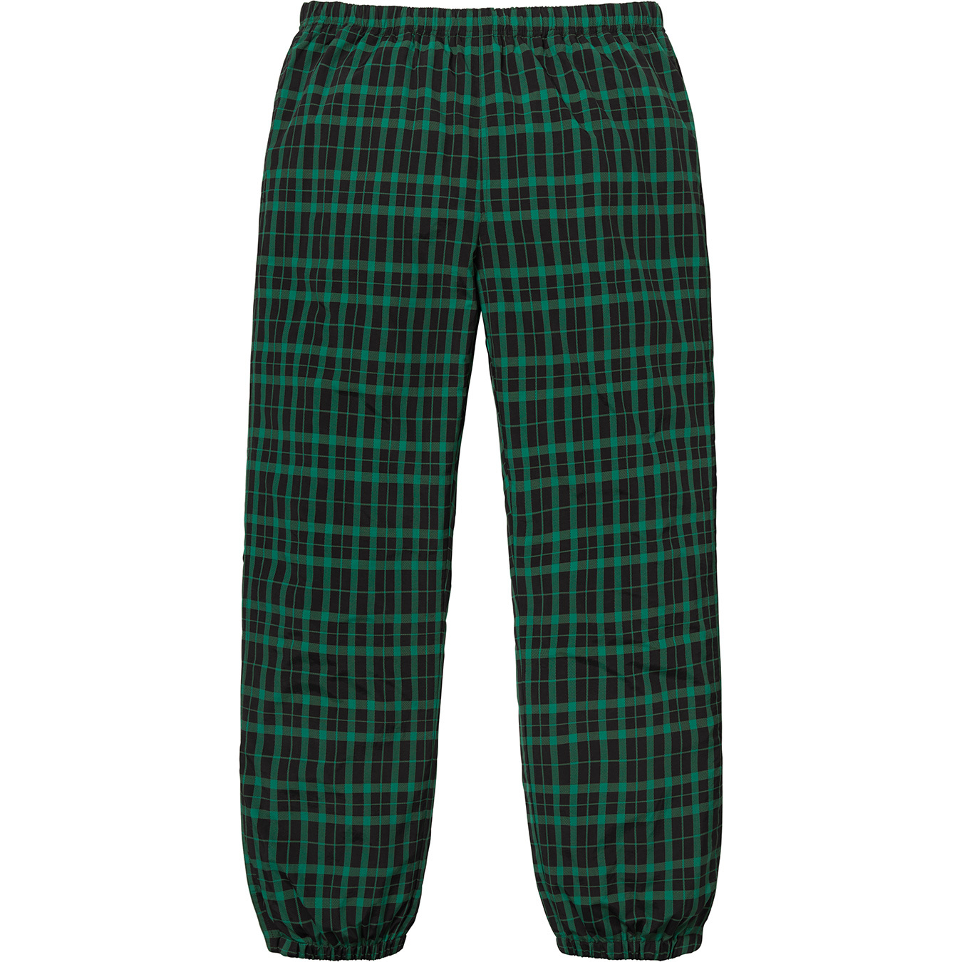 Buy Supreme 绿格纹尼龙运动长裤