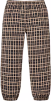 Supreme Nylon Plaid Track Pant Tan