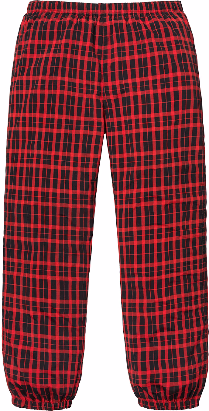 supreme-nylon-plaid-track-pant-red