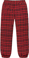Supreme Nylon Plaid Track Pant Red