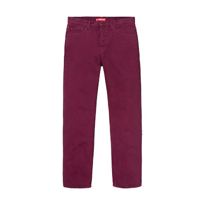 Supreme Washed Regular FW18 Jean Washed Plum