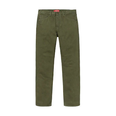 Supreme Washed Regular FW18 Jean Washed Olive