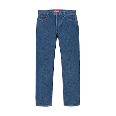 Supreme Washed Regular FW18 Jean Washed Blue