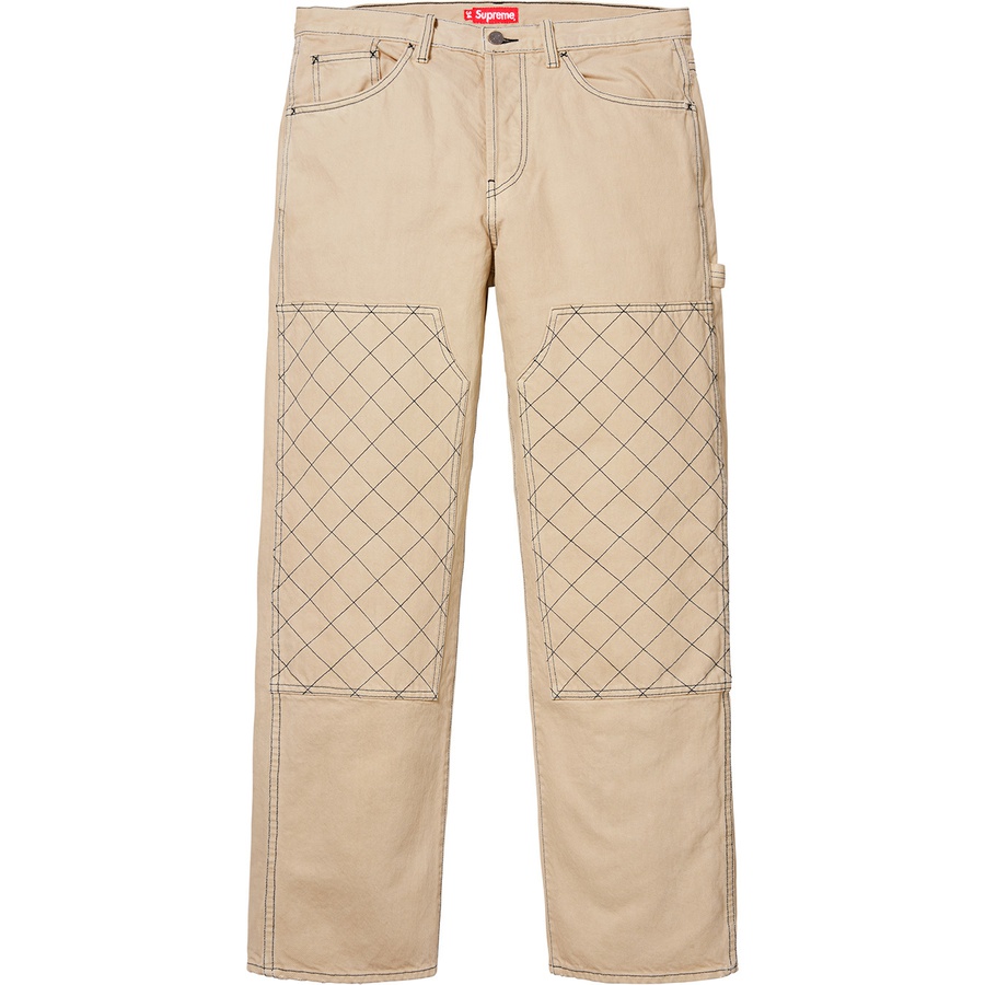 Supreme Diamond Stitch Carpenter Jean Beige