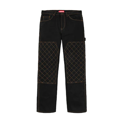 Supreme Diamond Stitch Carpenter Jean Black