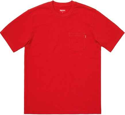 Supreme SS Pocket Tee (FW18) Merah Buy Supreme SS Pocket Tee (FW18) Merah