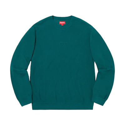 Supreme Pique Crewneck FW18 Teal