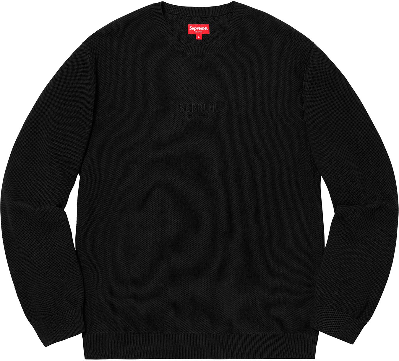 supreme-pique-crewneck-f-w18-black