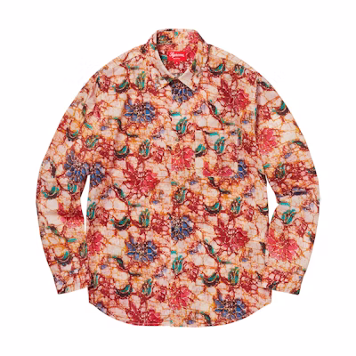 Supreme Acid Floral Shirt OffWhite