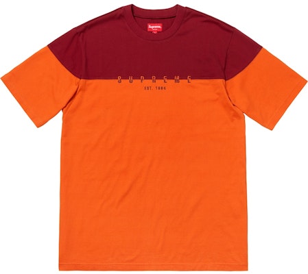 Supreme Kaos Logo Terbelah Oranye pendek Buy Supreme Kaos Logo Terbelah Oranye pendek