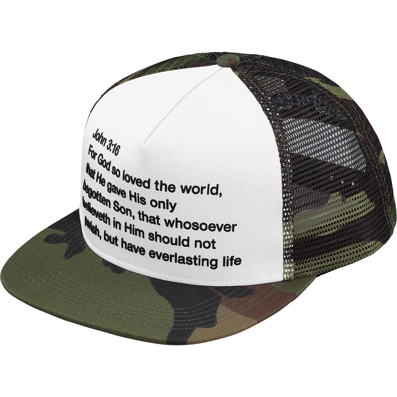 Buy Supreme Gorra Preach Mesh Back 5 Panel Camuflaje Woodland