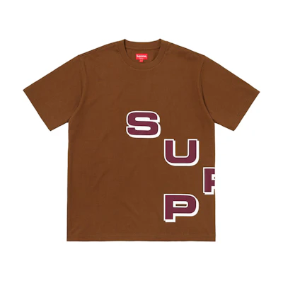 Supreme Stagger Tee Brown