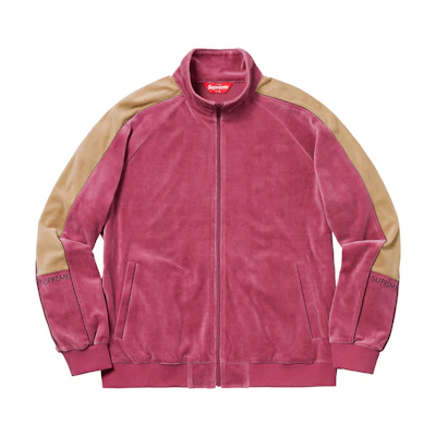 Supreme Velour Track Jacket Pink